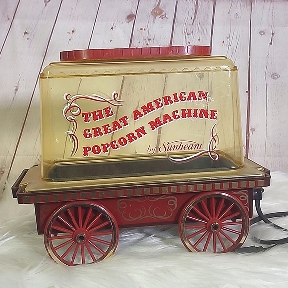 Vintage 70s Sunbeam Great American Popcorn Machine Wagon Corn Popper Collectible - Picture 17 of 17